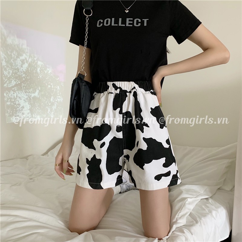 Quần short bò sữa, quần đùi cạp chun rút dây có túi ulzzang Hàn Quốc - QS01 | WebRaoVat - webraovat.net.vn