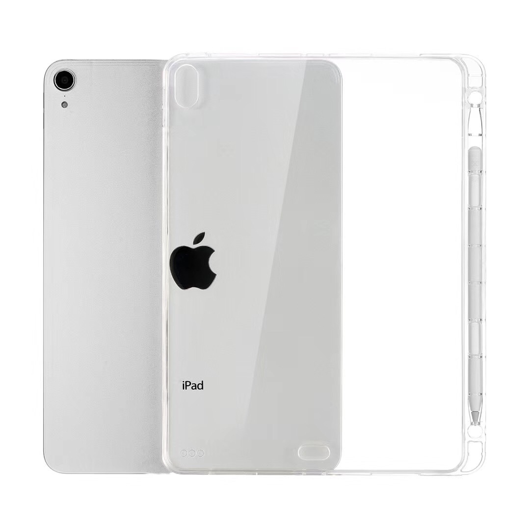 Ốp Lưng Nhựa Tpu Trong Suốt Kèm Giá Đỡ Bút Cho Ipad Air 4 10.9 10.5 9.7 2018 / 2017 Air 2 9.7 "Pro 9.7 Case Ipad 3 4 Pro 10.5 11 12.9 Mini 1 2 3 4 5