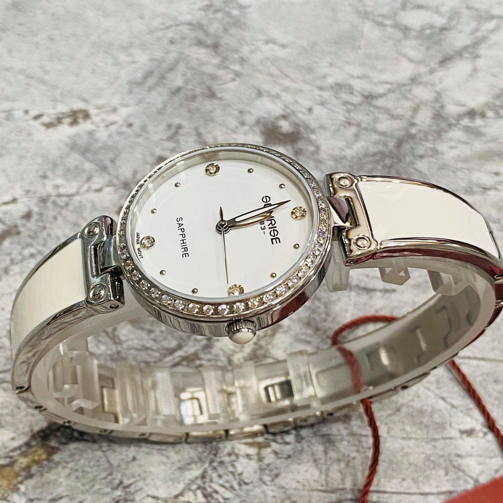 Đồng hồ Sunrise nữ chính hãng Nhật bản L9991AA.D.T - kính saphire - đá Swarovski - b