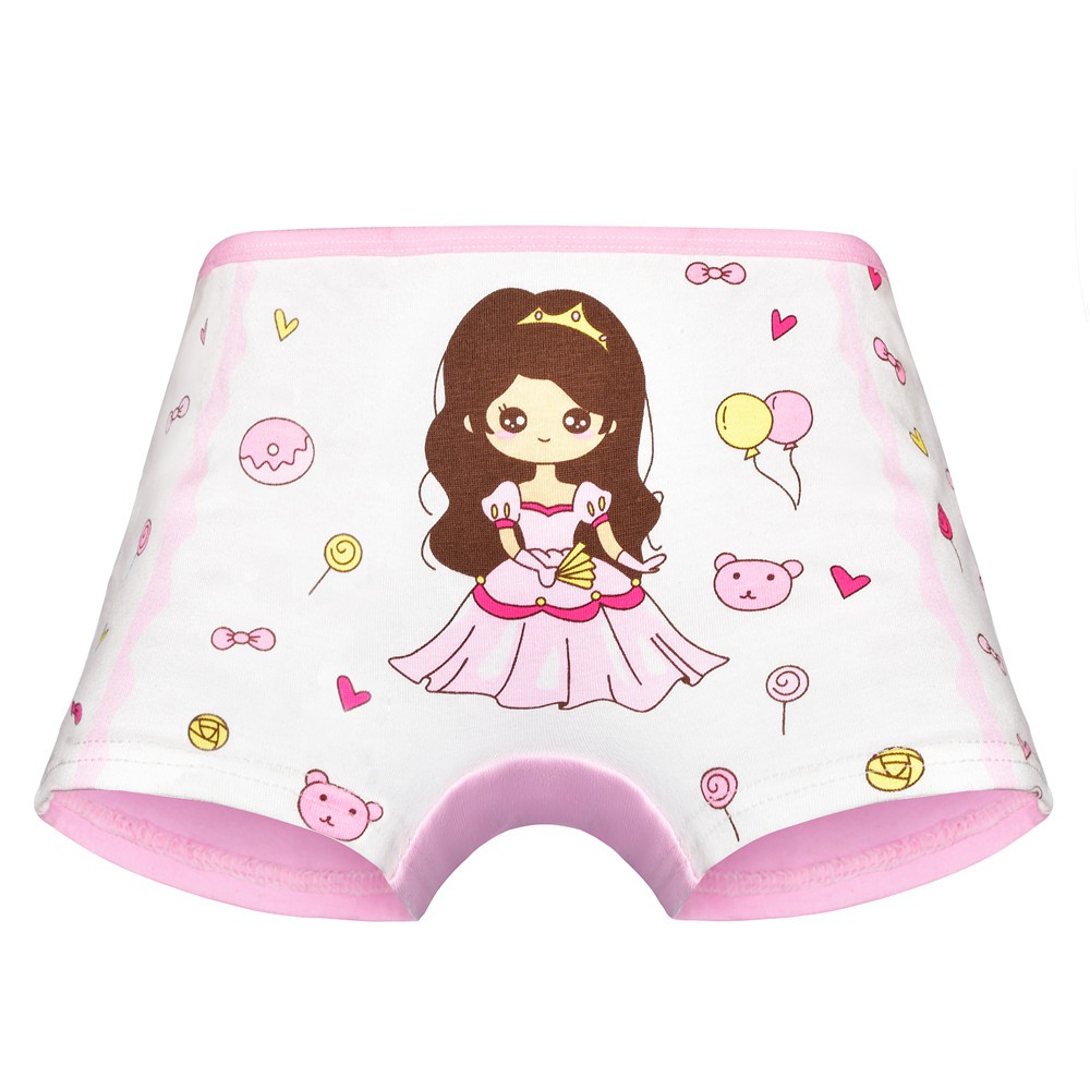 4PCS / Lot Soft cotton kids underwear Children underwear Breathable female panties Panties for girls cute Cartoon