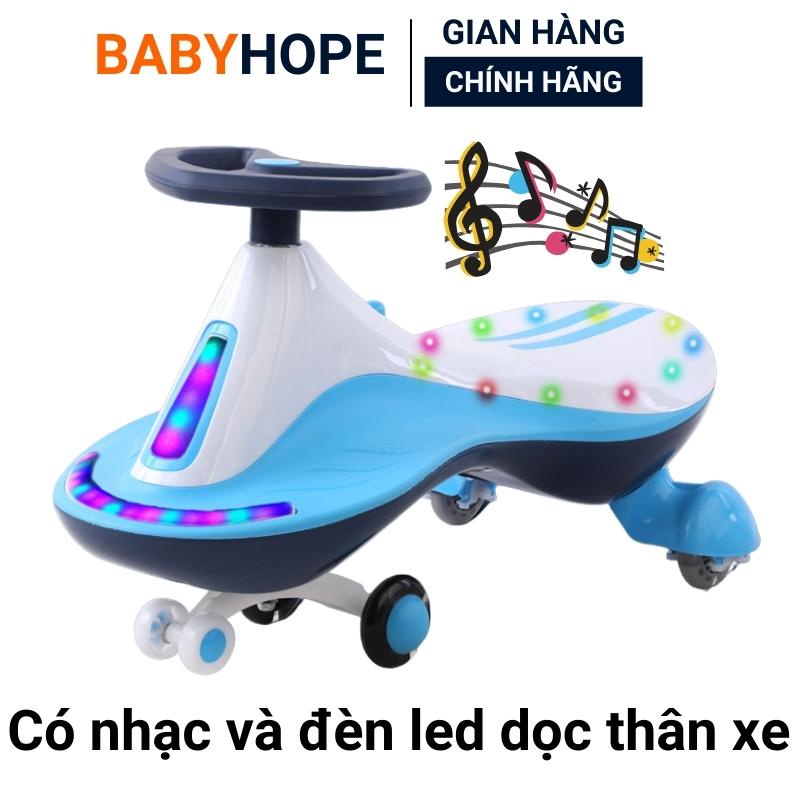 Xe lắc cho bé có nhạc,đèn led cao cấp kết hợp xe chòi chân cho bé BABYHOPE