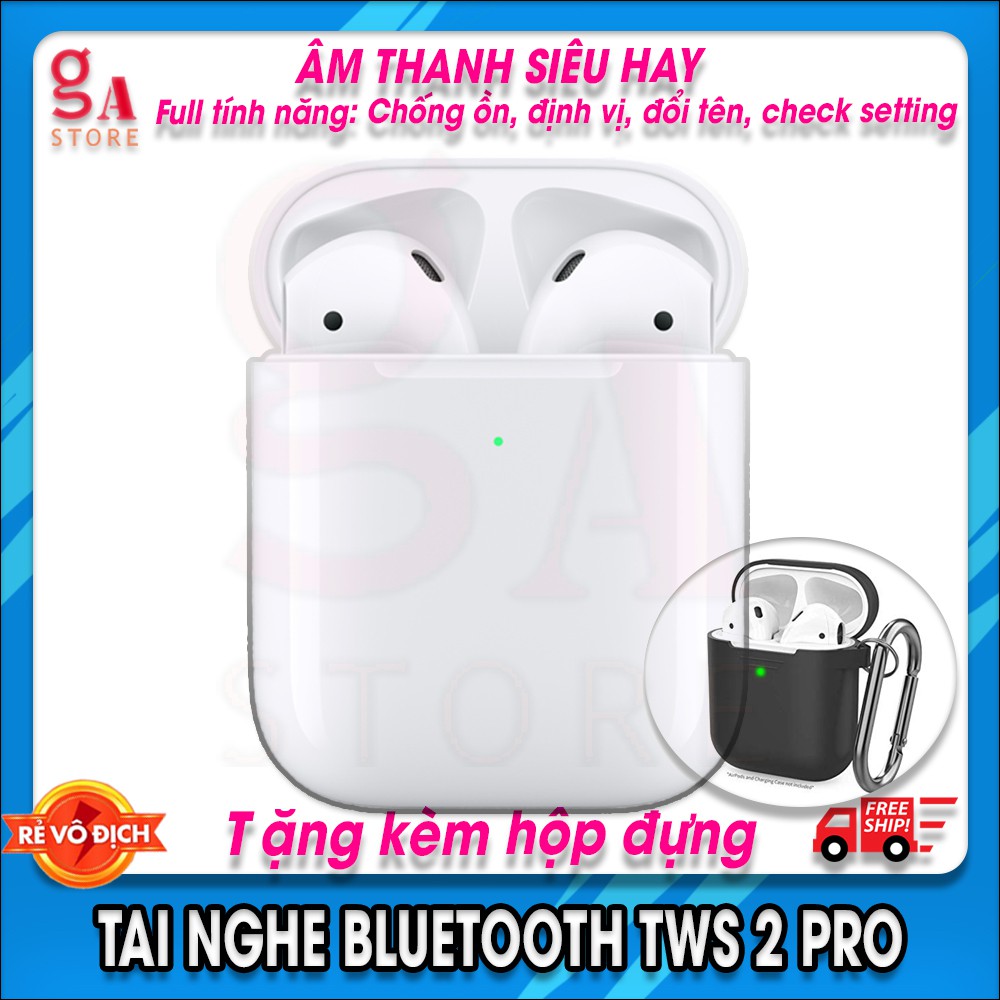 Tai Nghe Bluetooth TWS 2 HK - Tặng hộp đựng tai nghe - Freeship