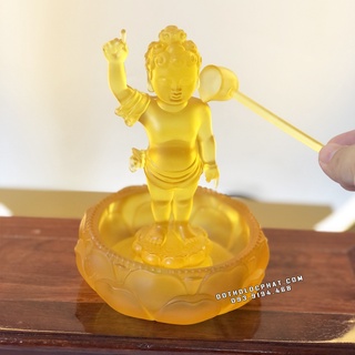 Chậu tắm phật đản sanh bằng pha lê tại gia 16cm