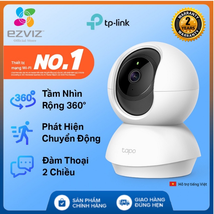 Camera Wifi Trong Nhà TP-link Tapo C200 - FullHD 1080P , đàm thoại 2 chiều , cảnh báo chuyển động , xoay 360° , BH - 2N
