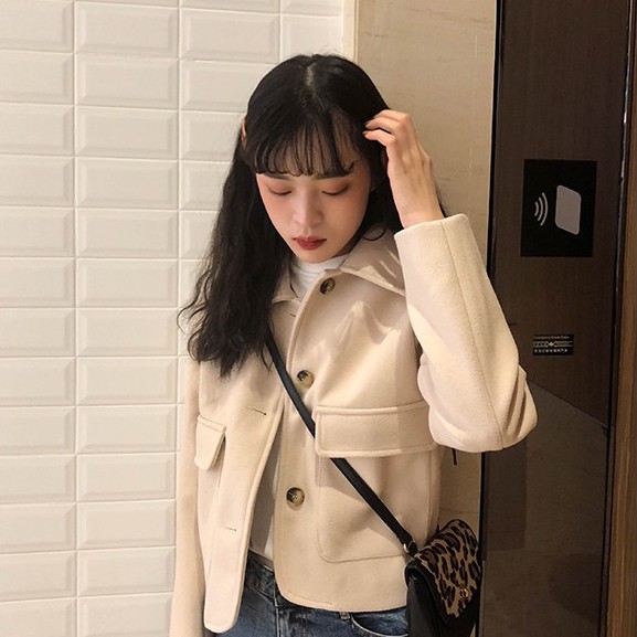 áo dạ ulzzang áo khoác ngắn hàn quốc