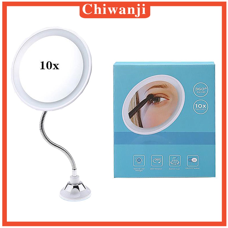 [CHIWANJI] 5x10X Magnifying Makeup Mirror Magnification LED Light Cosmetic Mirror Style 2