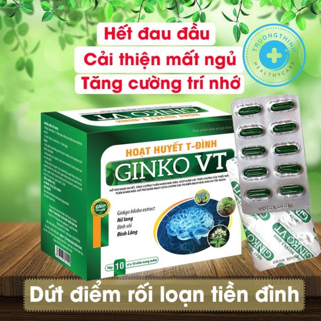HOẠT HUYẾT T-ĐÌNH GINKO VT hộp 100 viên