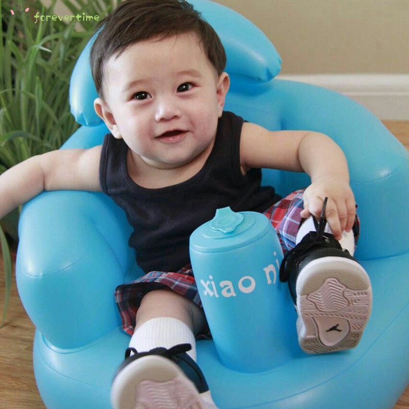 #Mẹ và con# Baby Kid Children Inflatable Bathroom Sofa Chair Seat Learn Portable Multifunctional