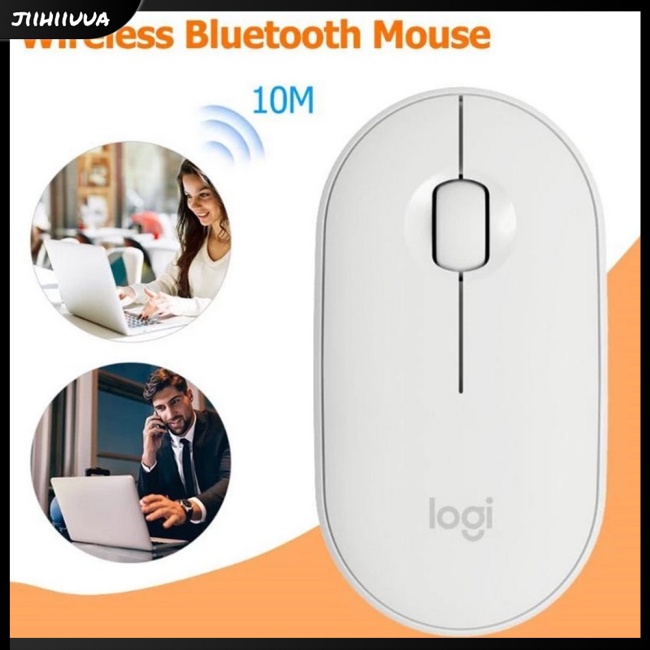 Chuột Bluetooth Không Dây JL- Logitech Pebble M350 5.2 + 2.4G Chế Độ Kép Yên Tĩnh