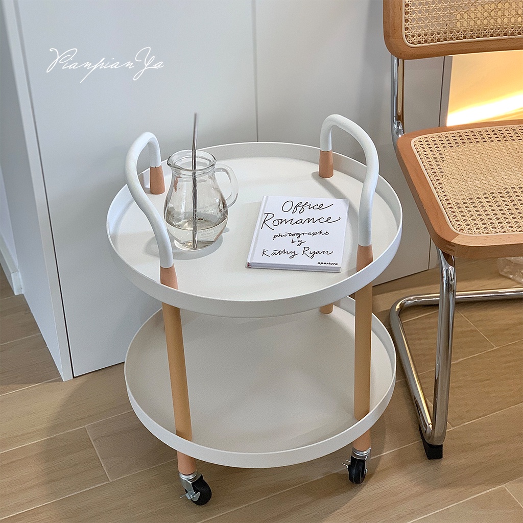 BÀN DECOR - KỆ PHONG CÁCH HÀN x NHẬT, CÓ BÁNH XE DI CHUYỂN LINH ĐỘNG