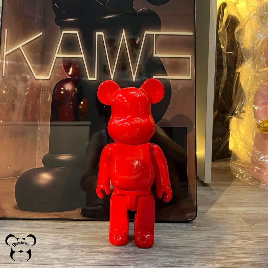Bearbrick 400, gấu bearbrick 28cm cỡ bé để bàn, mẫu 1 màu trơn - Chin Official Store