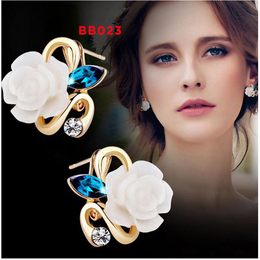 Bông Tai Nữ, Bộ Sưu Tập Nhiều Mẫu, Khuyên Tai Xinh Xắn Phong Cách Hàn Quốc