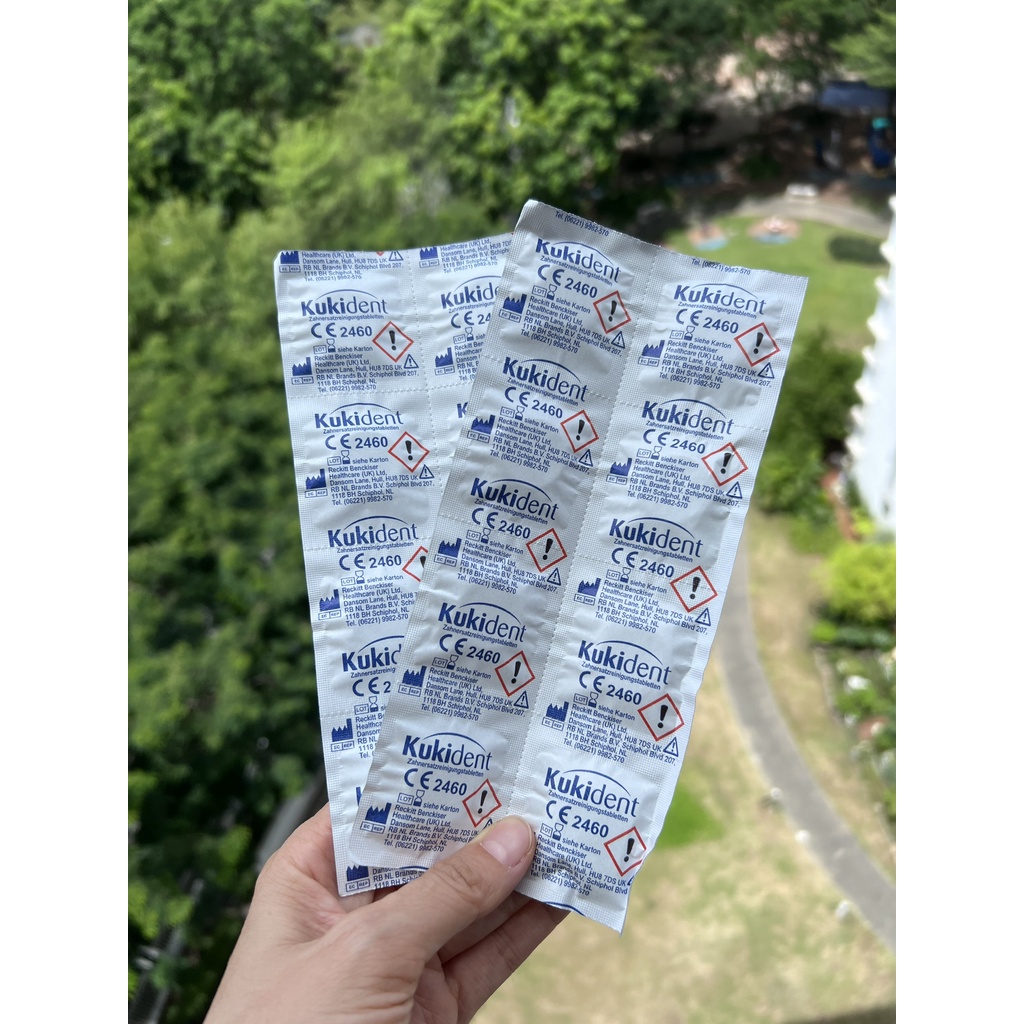 Viên sủi làm sạch răng giả và niềng răng có thể tháo rời Dontodent