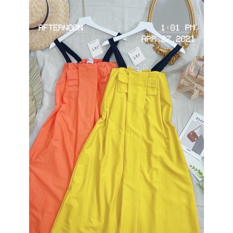 Váy đầm nữ nơ xoè lụa thô hàng Qc loại 1 , Đầm maxi đi du lịch | BigBuy360 - bigbuy360.vn