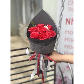 Bó hoa hồng sáp đỏ 7 bông NT2506212