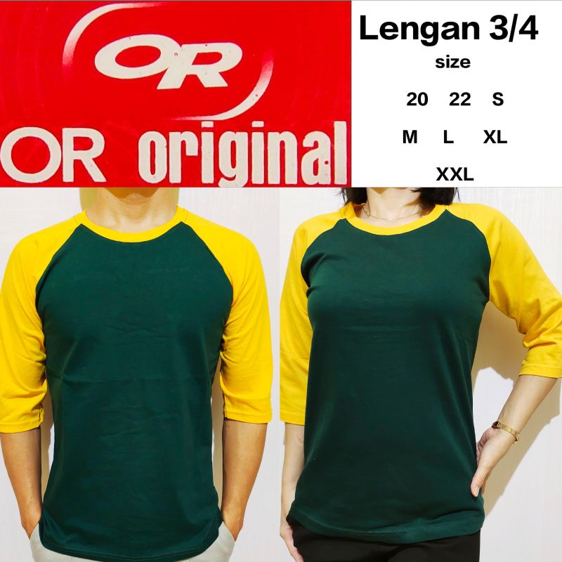 Áo Raglan tay 3/4 màu trơn cho cặp đôi