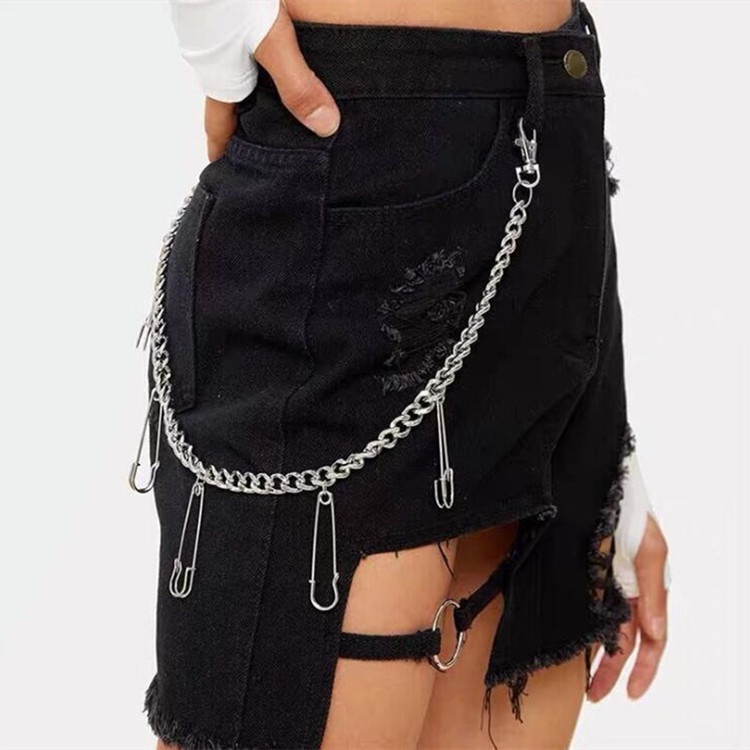 Dây xích kim loại đeo thắt lưng phong cách punk hiphop thời trang