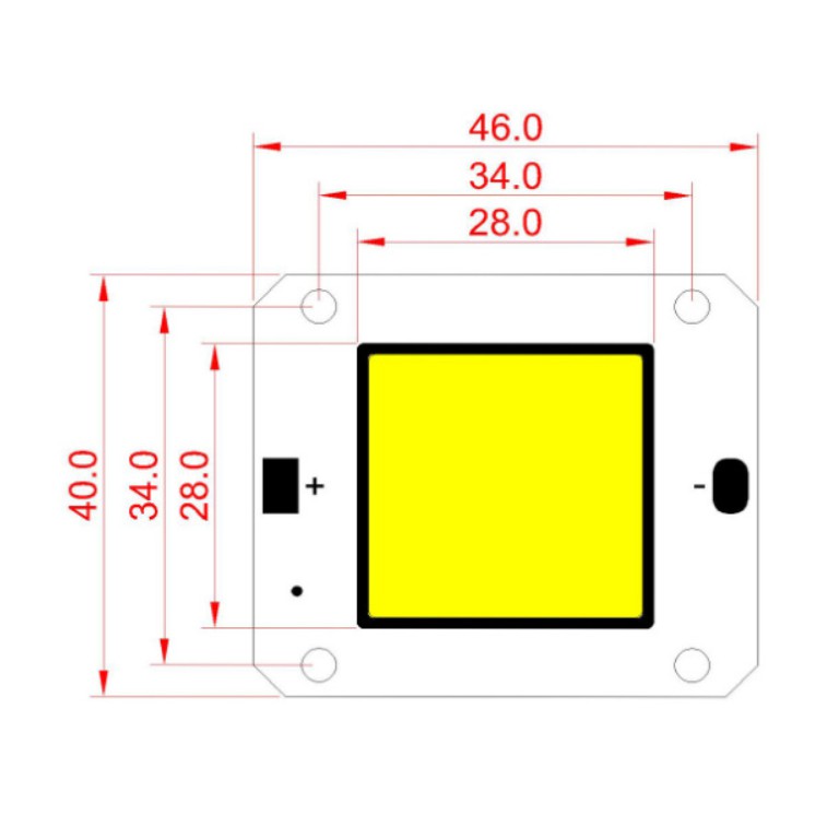 CHÍP LED COB EPISTAR  50w , 32V - 1500MA ( tặng kèm nắp chụp che mối hàn) | BigBuy360 - bigbuy360.vn