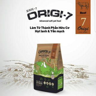 Thức ăn hạt mềm hữu cơ vị thịt bò Origi-7 Beef 1,2kg