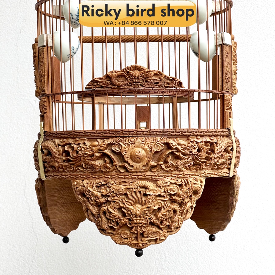 Lồng chim tre, Puteh bird cage -  3D dragon design
