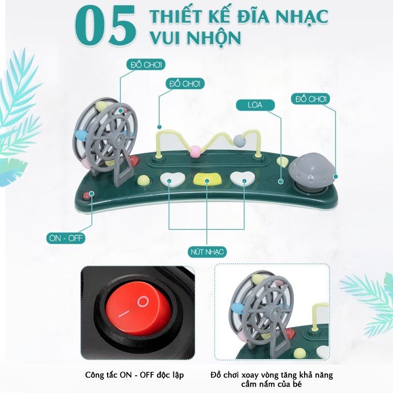 Xe Tập Đi Chữ U Cho Bé 009, Có Bàn Phát Nhạc Kèm Bàn Ăn - Bảo Hành 1 Năm