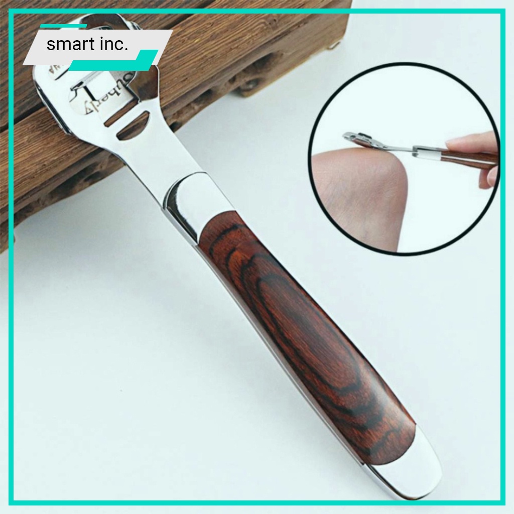 Cây Mài Gót Chân Inox Dụng Cụ Chà Gót Chân Tẩy Da Chết Làm Nail Kèm Dao Cạo