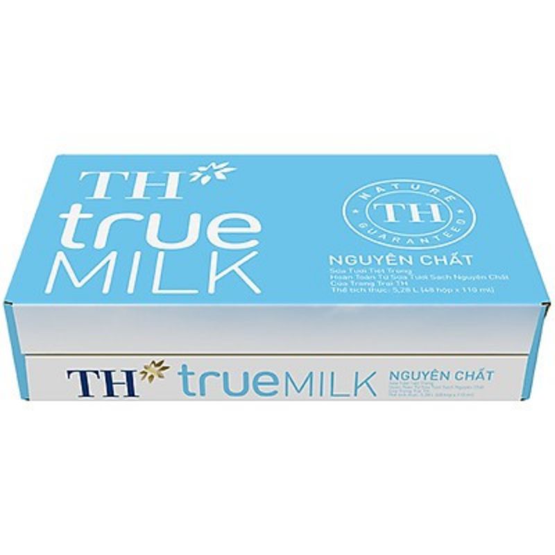 TH*true MILK Thùng 48 hộp 180ml Sữa tươi tiệt trùng CÓ ĐƯỜNG, Ít Đường, Nguyên chất
