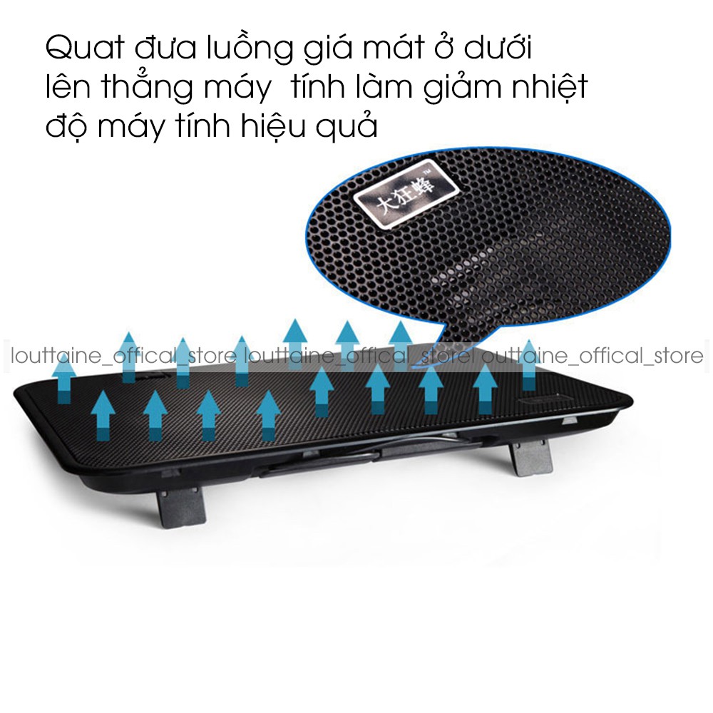 [Hàng loại 1] Đế tản nhiệt laptop Cooling Pad - 2 Quạt vỏ hợp kim cực bền