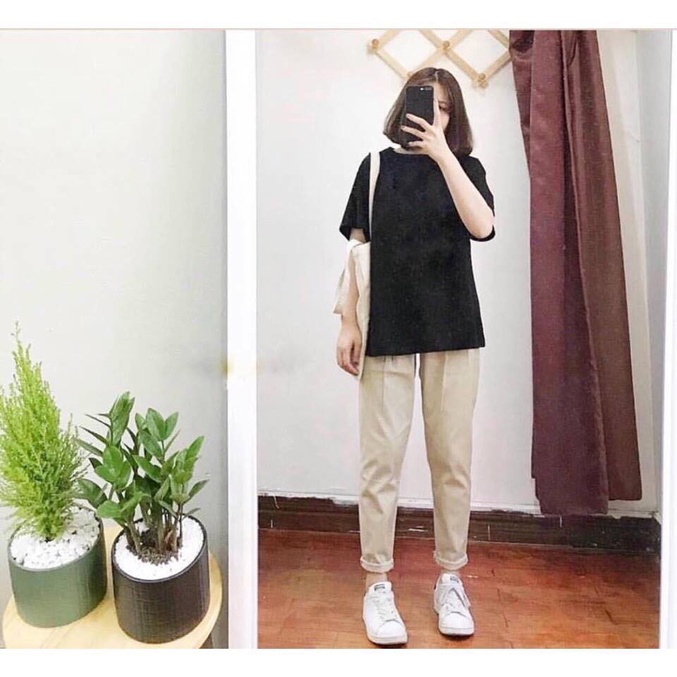 Quần baggy kaki unisex nam nữ pant dài trơn ống suông phong cách - Mr.Teewear