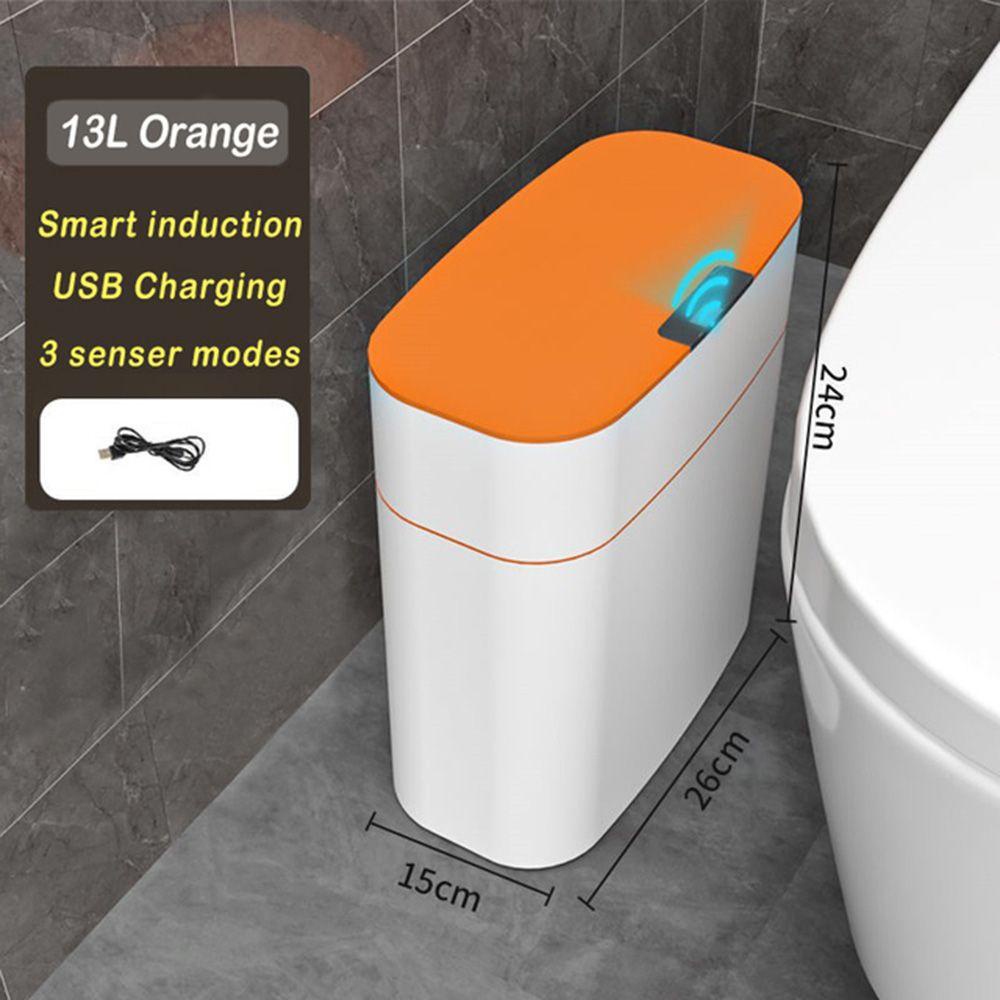 Thùng Đựng Rác 16L Bằng Nhựa Cảm Ứng Thông Minh Chống Mùi Tiết Kiệm Không Gian Cho Nhà Tắm