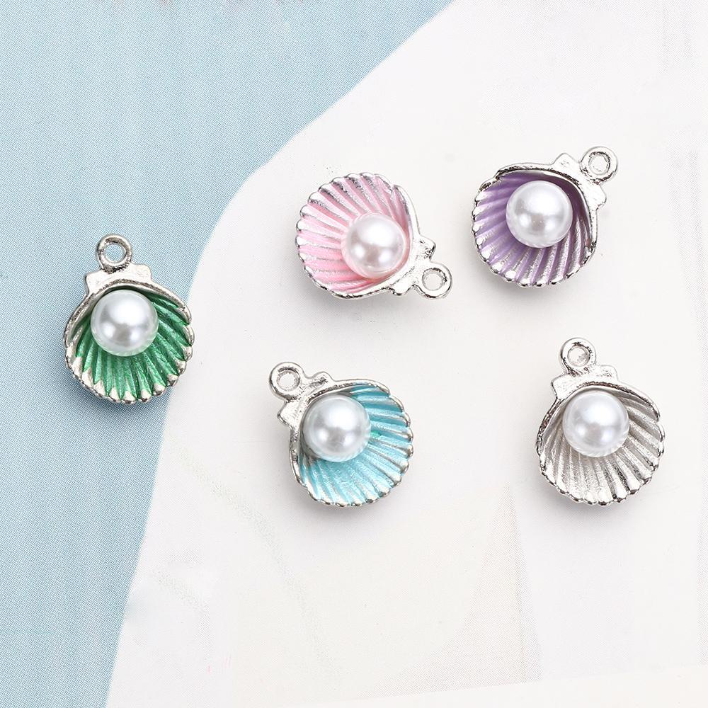 Set 10 Mặt Vòng cổ Hình Vỏ Sò 12x15mm