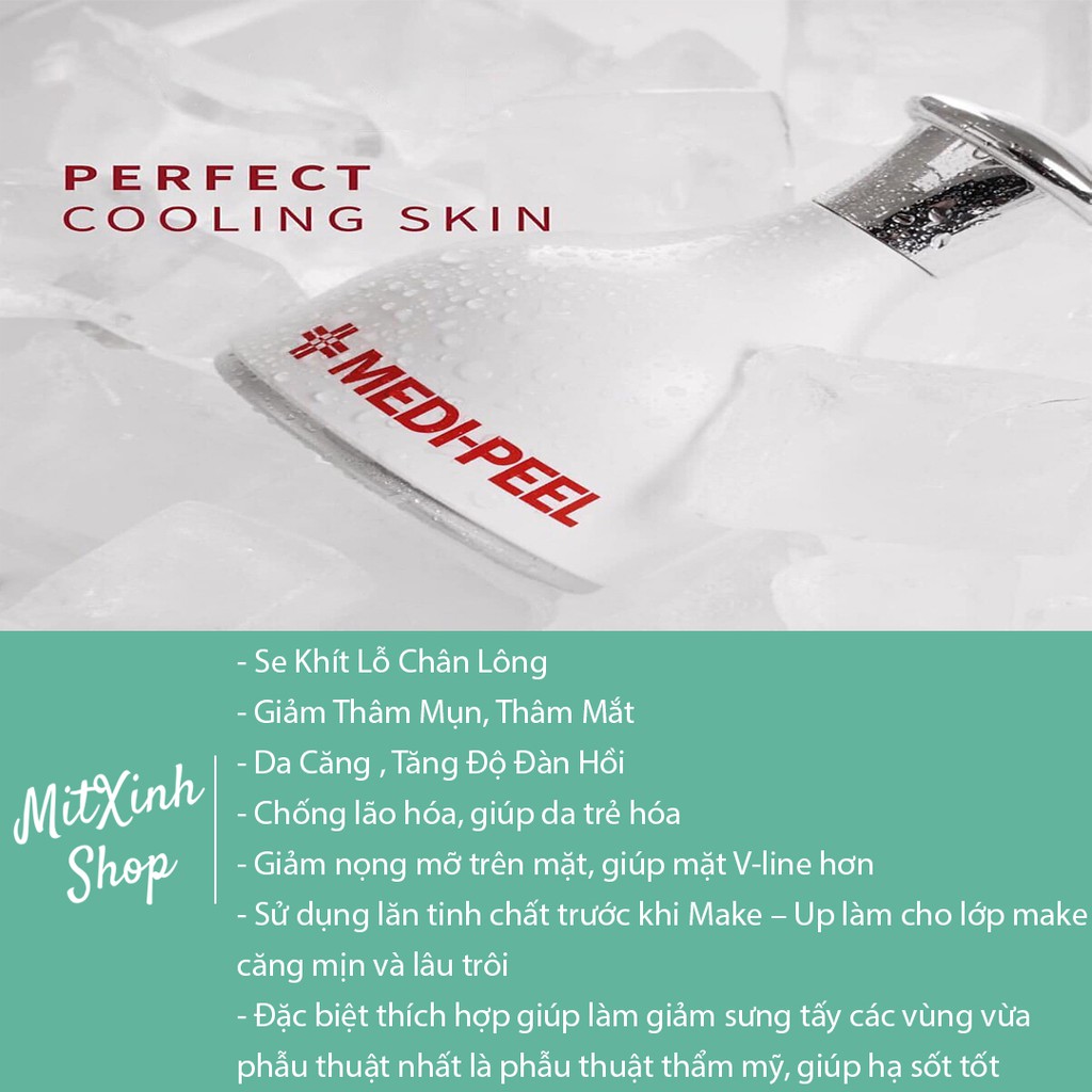 (Mẫu mới) Thanh lăn đá lạnh Massage Nâng cơ, Se khít lỗ chân lông Medi peel 28 Days Cooling Skin / Medipeel