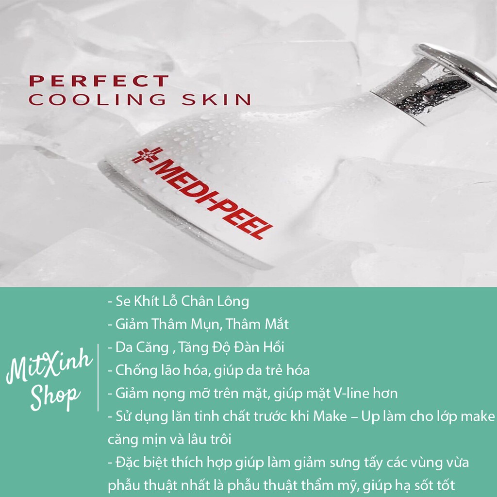 (Mẫu mới) Thanh lăn đá lạnh Massage Nâng cơ, Se khít lỗ chân lông Medi peel 28 Days Cooling Skin / Medipeel