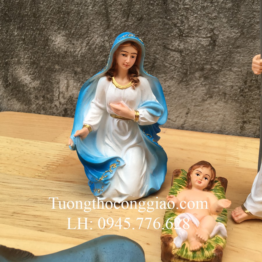 Bộ tượng Noel Giáng Sinh 17cm mẫu Ý