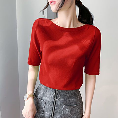 Áo Dệt Kim Tay Ngắn Cổ Chữ V Thời Trang Mùa Hè