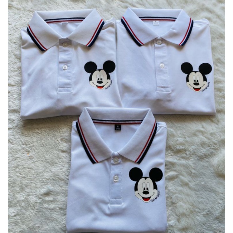 Áo gia đình có cổ/cổ trụ logo mickey nhỏ 3/4/5 người- cổ trụ- hàng xịn- family store