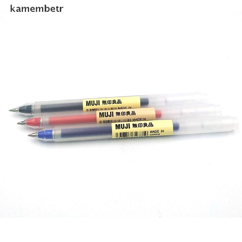 5 Bút mực gel muji moma Nhật Bản 0.38mm/ 0.5mm không độc hại màu xanh dương/ đen