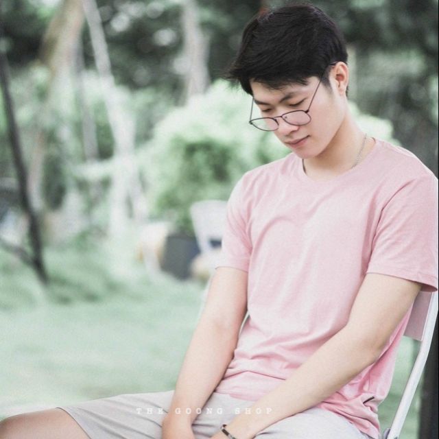 Áo Phông Trơn Nam TheGoong Cổ Tròn, Áo Thun Trơn Basic Cotton Cao Cấp Hàng Hiệu Không Cổ Thoáng Mát Tay Ngắn Màu Hồng JP