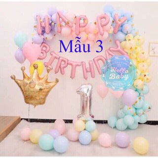 Set bóng trang trí mẫu pastel