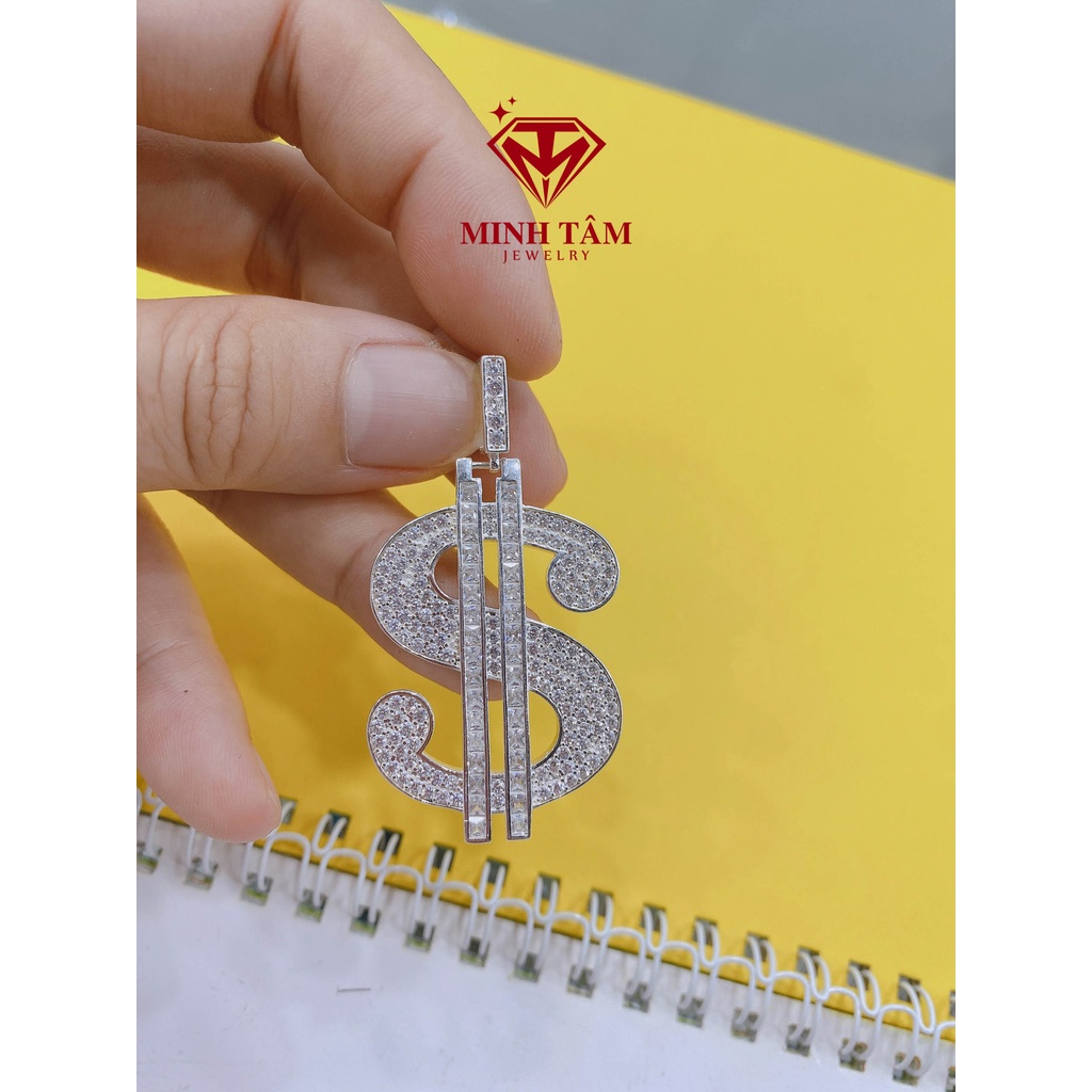 Mặt dây chuyền bạc nam hình Đô La,Bộ dây chuyền mặt Đô La chất liệu bạc ta-Minh Tâm Jewelry