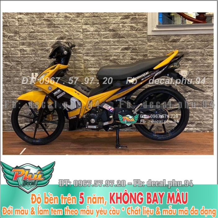 Tem rời Exciter 2006-2010 Movistar vàng đen (X) -1