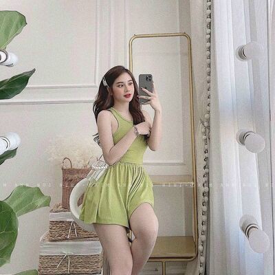 đồ bộ nữ chất tăm dáng hàn quần ống rộng ao ba lỗ sát nách nhiều màu