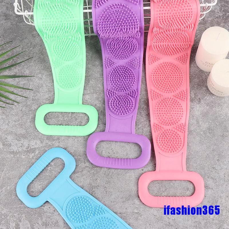 [Hàng mới về] Tấm chà lưng mát xa bằng silicon có thể cuộn lại dùng khi tắm