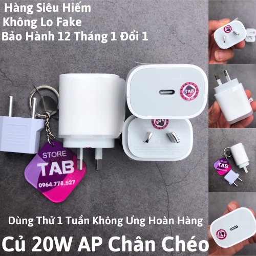 Củ Sạc Nhanh 20w AP Chân CHéo Chính Hãng - Bảo Hành 12 Tháng