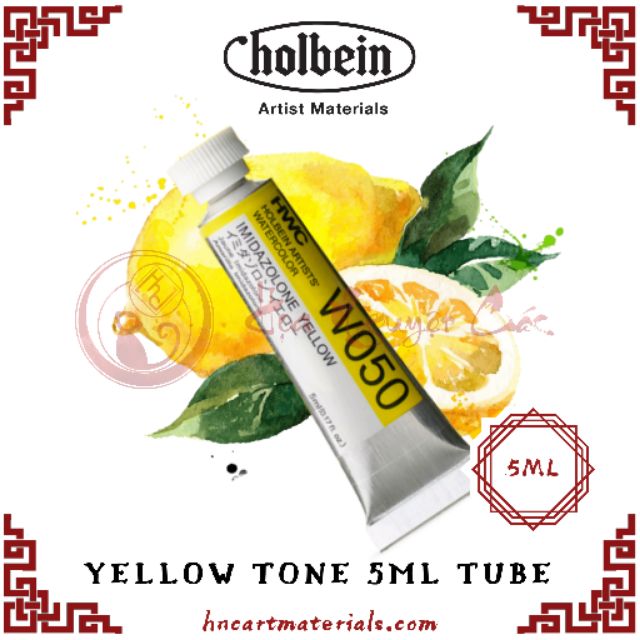 [Holbein] Màu nước tone vàng tuýp 5ml