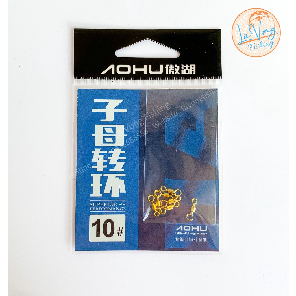 [ Vỉ ] Khóa Mani Số 8 Câu Đài AOHU - Vàng 7 chiếc