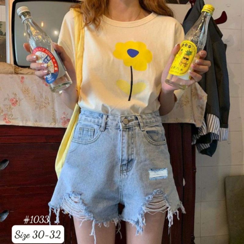 Quần Short Jean Nữ Lưng Cao Size Đại Đến 80kg. Hàng VNXK. #1033. Thời Trang Nữ
