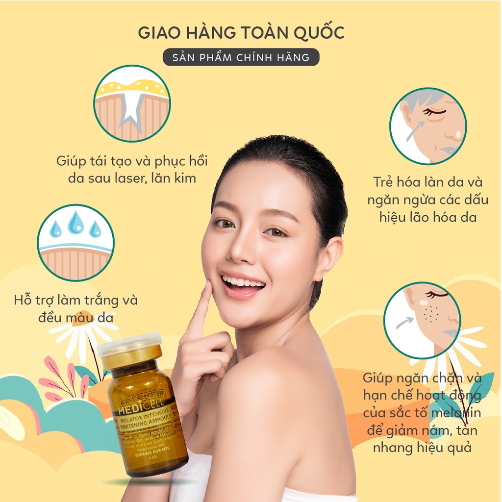 Serum Giảm Nám Dưỡng Da Chính Hãng Melatox Medicell, Tế Bào Gốc Phục Hồi Da - Lọ 6ml