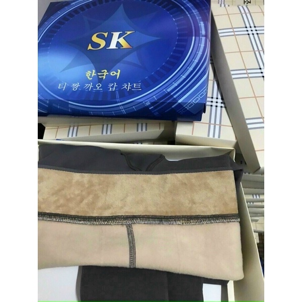 Quần tất 3D nữ lót lông SK Hàn Quốc màu đen, nâu, ghi khói dày đẹp hàng cao cấp QT07