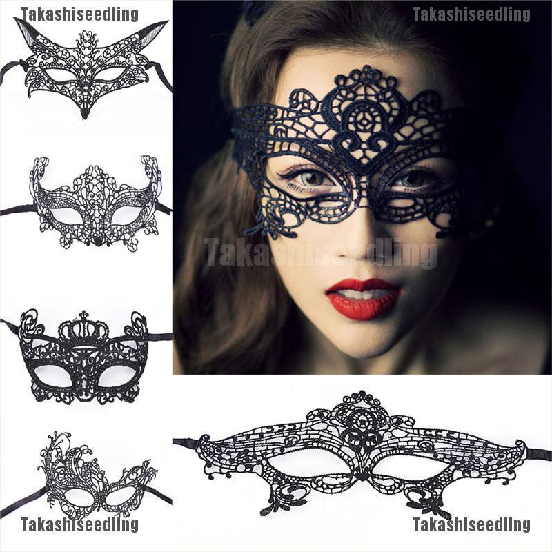 Mặt Nạ Ren Đen Hóa Trang Độc Đáo